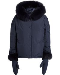 Yves Salomon - Hooded Fur-trim Puffer Jacket With Gloves - Lyst
