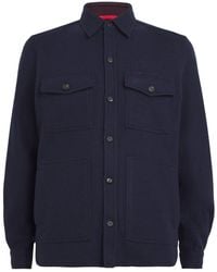Isaia - Wool-Cashmere Overshirt - Lyst