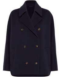 Brunello Cucinelli - Virgin Wool-cashmere Double-breasted Jacket - Lyst