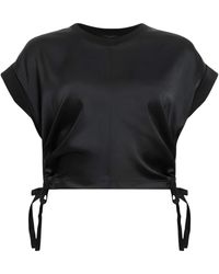 AllSaints - Satin Mira T-Shirt - Lyst