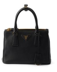 Prada - Small Leather Galleria Top-Handle Bag - Lyst