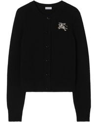 Burberry - Wool-Cashmere Ekd Cardigan - Lyst