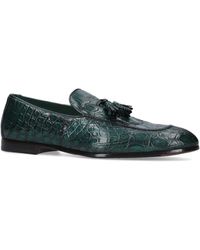 Doucal's - Crocodile Leather Tassel Loafers - Lyst