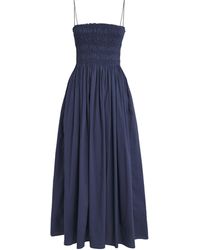 Matteau - Organic Cotton Shirred Midi Dress - Lyst