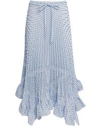 Claudie Pierlot - Polka-Dot Pleated Midi Skirt - Lyst