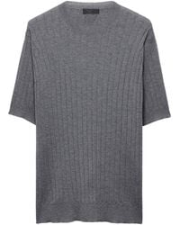 Prada - Cashmere-Silk Rib-Knit Sweater - Lyst