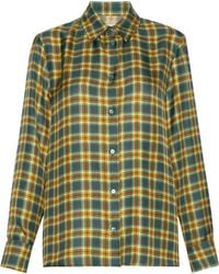 Weekend by Maxmara - Silk Check Shirt - Lyst