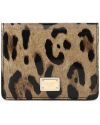 Dolce & Gabbana - Kim Dolce&gabbana Leather Leopard Print Wallet - Lyst