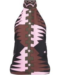 PUCCI - Silk Valdimontone Print Halterneck Blouse - Lyst