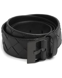 Bottega Veneta - Leather Intrecciato Watch Buckle Belt - Lyst