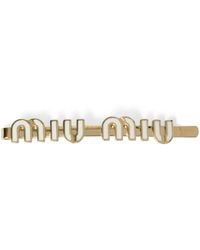 Miu Miu - Logo Hair Clip - Lyst