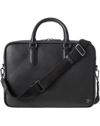 Ermenegildo Zegna Pebbled Grain Leather Business Bag Briefcase - Black