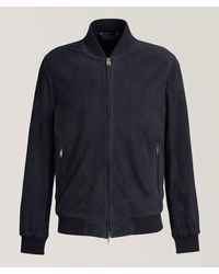 Brioni - Perforated Nappa Leather Bomber Jacket - Lyst