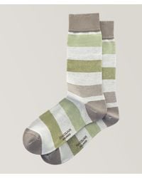 Marcoliani - Cruise Stripe Linen Cotton-Blend Socks - Lyst
