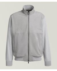 Paul & Shark - Aqualeather Suede-Front Hybrid Cardigan - Lyst