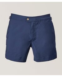 Tom Ford - Piped Compact Poplin Swim Shorts - Lyst