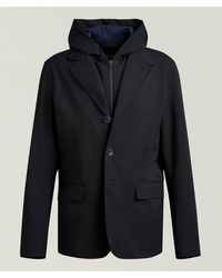 Herno - Removable Hooded Bib Wool Sport Jacket - Lyst