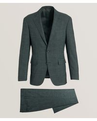 Canali - Kei Denim-Effect Check Wool-Blend Suit - Lyst
