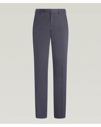 PT01 - Slim-Fit Stretch-Cotton Gabardine Trousers - Lyst