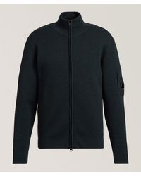 C.P. Company - Wool-Blend Full-Zip Cardigan - Lyst