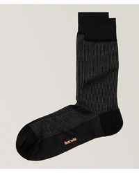 Harold - Ribbed Contrast Stretch-Cotton Socks - Lyst