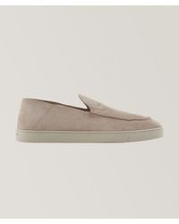 Giorgio Armani - Suede Penny Loafers - Lyst