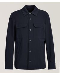 Patrick Assaraf - Virgin Wool-Blend Seersucker Shirt Jacket - Lyst