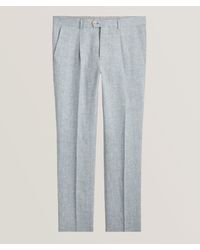Brunello Cucinelli - Leisure-Fit Pleated Linen Suit Pants - Lyst