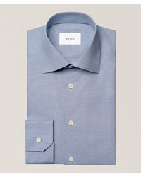 Eton - Slim-Fit Micro-Check Twill Dress Shirt - Lyst