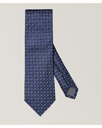Eton - Geometric Woven Silk Tie - Lyst