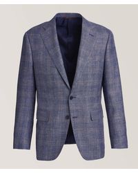 Canali - Check Wool, Silk & Linen Sport Jacket - Lyst