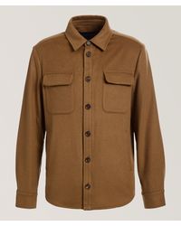 Patrick Assaraf - Wool-Cashmere Shirt Jacket - Lyst