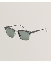 Thom Browne - Acetate & Titanium Rectangular Sunglasses - Lyst