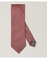 Eton - Geometric Woven Silk Tie - Lyst