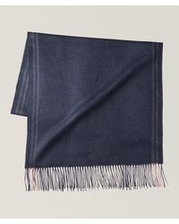 Brunello Cucinelli - Fringed Striped Silk Scarf - Lyst