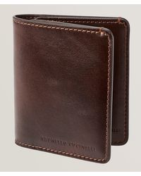 Brunello Cucinelli - Leather Folding Cardholder - Lyst