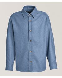 A.P.C. - Bobby Virgin Wool-Blend Overshirt - Lyst