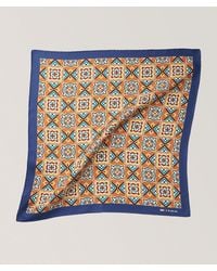 Kiton - Mosaic Border Silk Pocket Square - Lyst