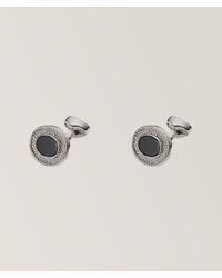 Tateossian - Hematite Rhod Cable Oval Cufflinks - Lyst