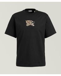 Burberry - Equestrian Knight Check Cotton T-Shirt - Lyst