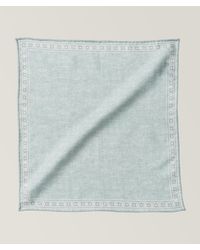 Eleventy - Neat Pattern Wool-Cotton Pocket Square - Lyst