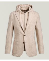 Eleventy - Wool Knit Bib Sport Jacket - Lyst