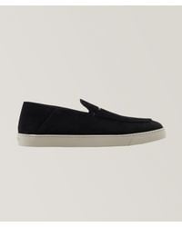 Giorgio Armani - Suede Penny Loafers - Lyst