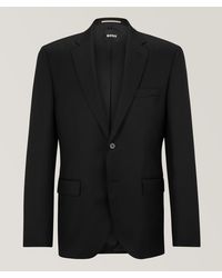 BOSS - Single-Breasted Virgin-Wool Serge Sport Jacket - Lyst