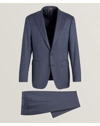 Canali - Capri Denim-Effect Wool Suit - Lyst
