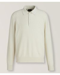 Brioni - Silk Cashmere Jacquard Polo - Lyst