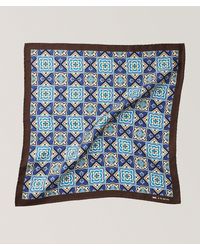 Kiton - Mosaic Border Silk Pocket Square - Lyst