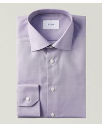 Eton - Slim-Fit Micro-Check Twill Dress Shirt - Lyst