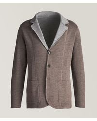 Maurizio Baldassari - Reversible Virgin Wool-Blend Cardigan - Lyst