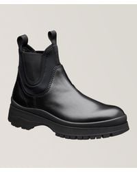Prada - Brixxen Polished Leather Chelsea Boots - Lyst